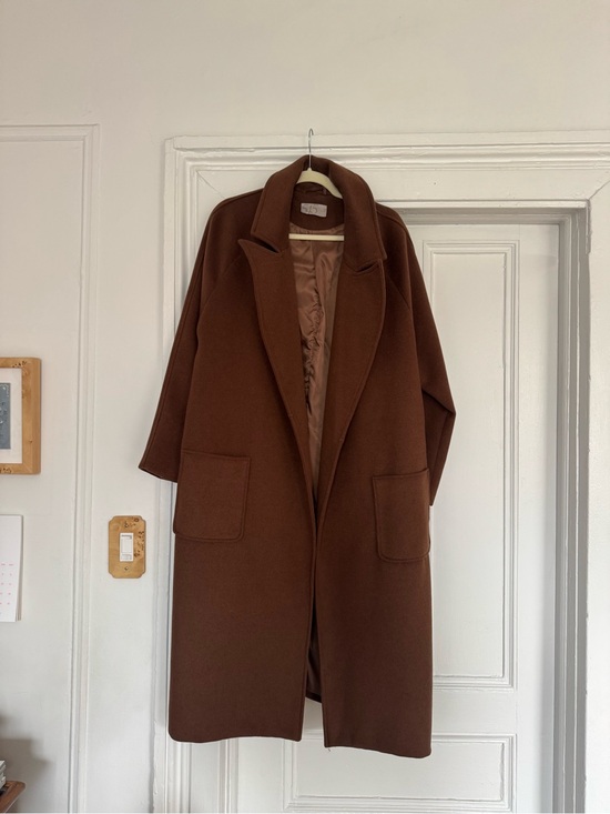 Modern Citizen Jackets & Blazers - Modern Citizen Brown Long Wool-Blend Coat